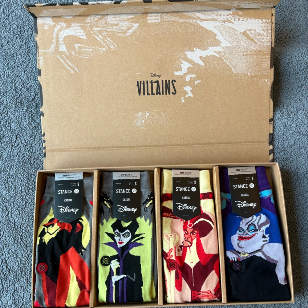 Stance Disney Villains Infiknit Multicolor Crew Socks Box Set